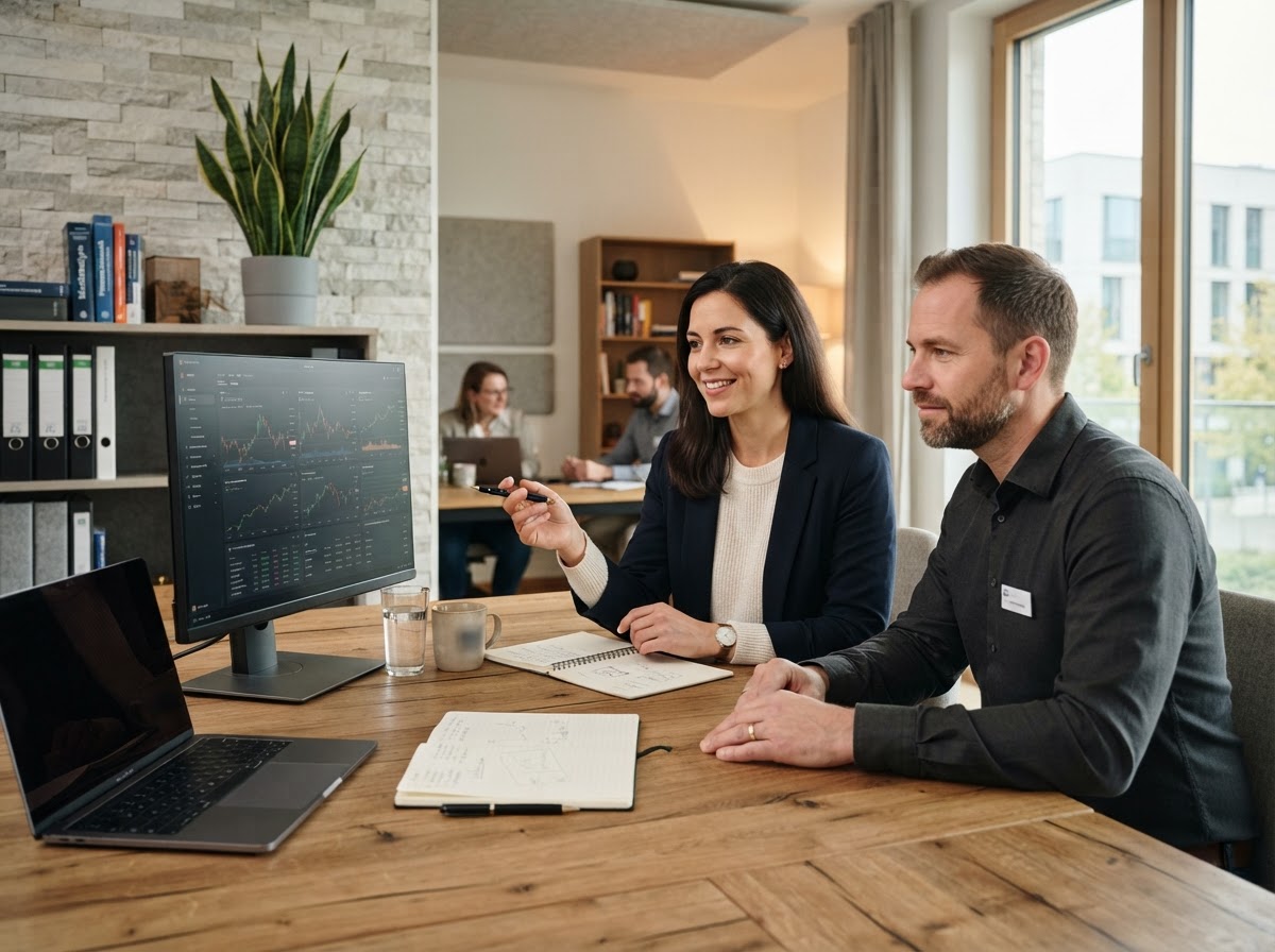 ProTrader AI Team bei der Arbeit an der Analyseplattform